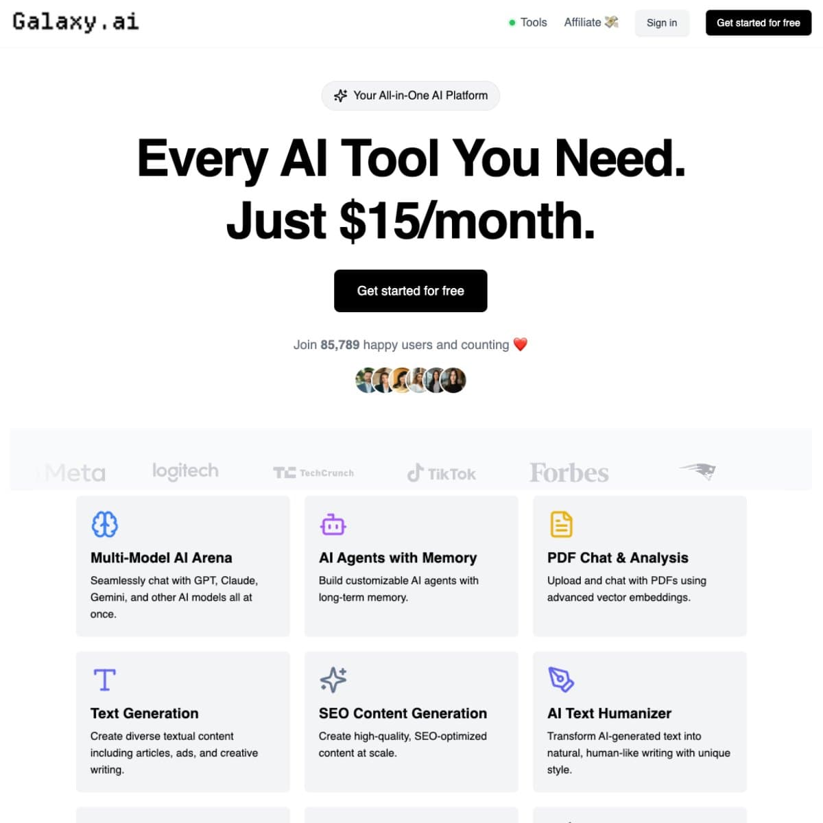 Screenshot of Galaxy AI